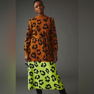 Farm Rio Leopard Print Sweater Dress